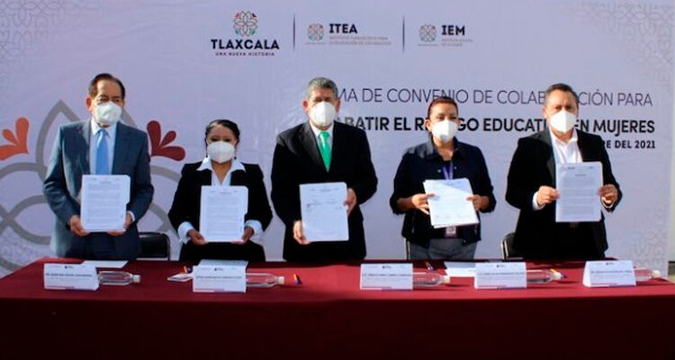 Firman ITEA e IEM convenio de colaboración para abatir rezago educativo en mujeres tlaxcaltecas